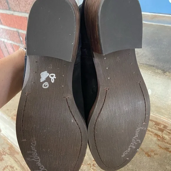 Sam Edelman Black Suede Ankle Boots - Picture 8 of 9